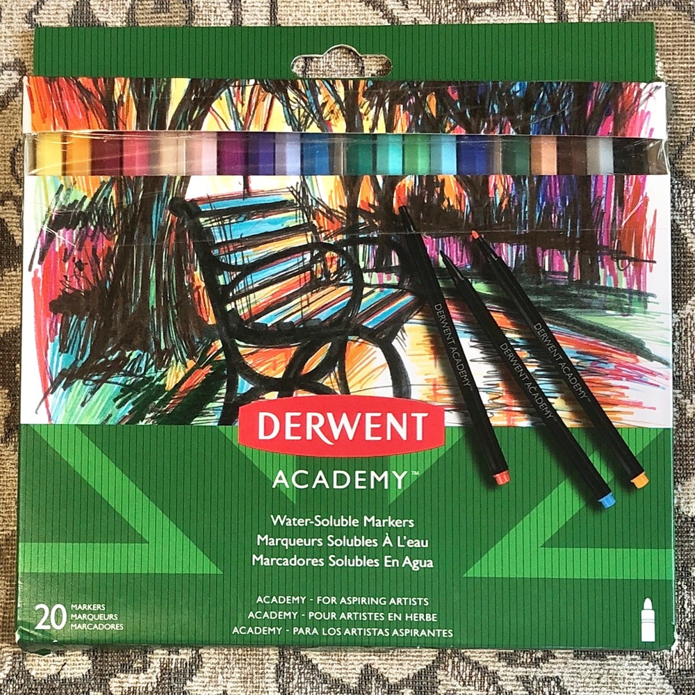 Unused Derwent Water-Soluble Markers.